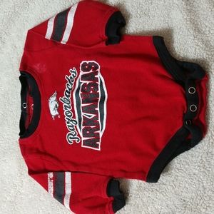 2/$15 Arkansas Razorbacks Long Sleeve Onesie 12 Months